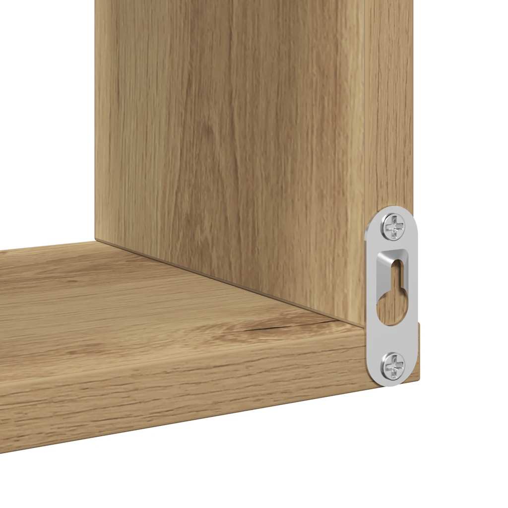 Vegg hjørnehyller 2 stk artisan eik 40x40x49,5cm konstruert tre