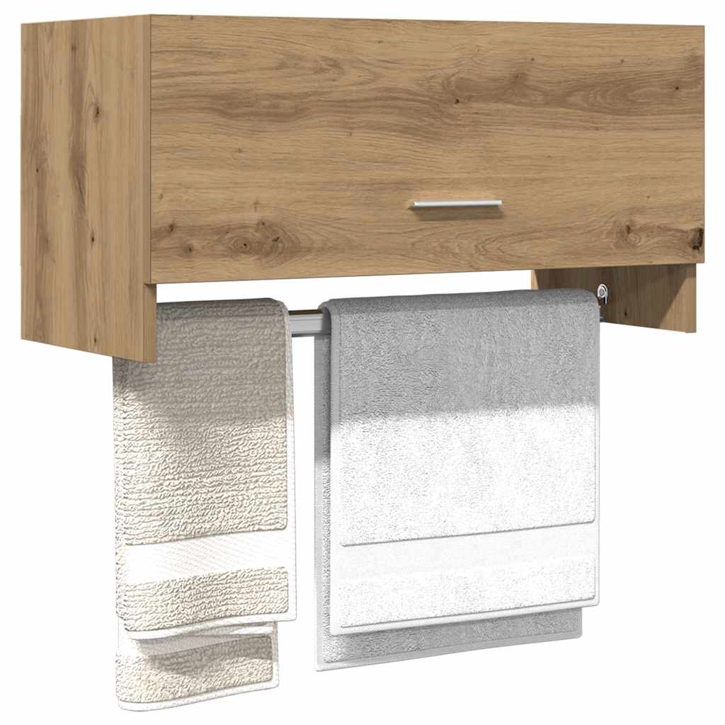Garderobe artisan eik 70x32,5x35 cm konstruert tre