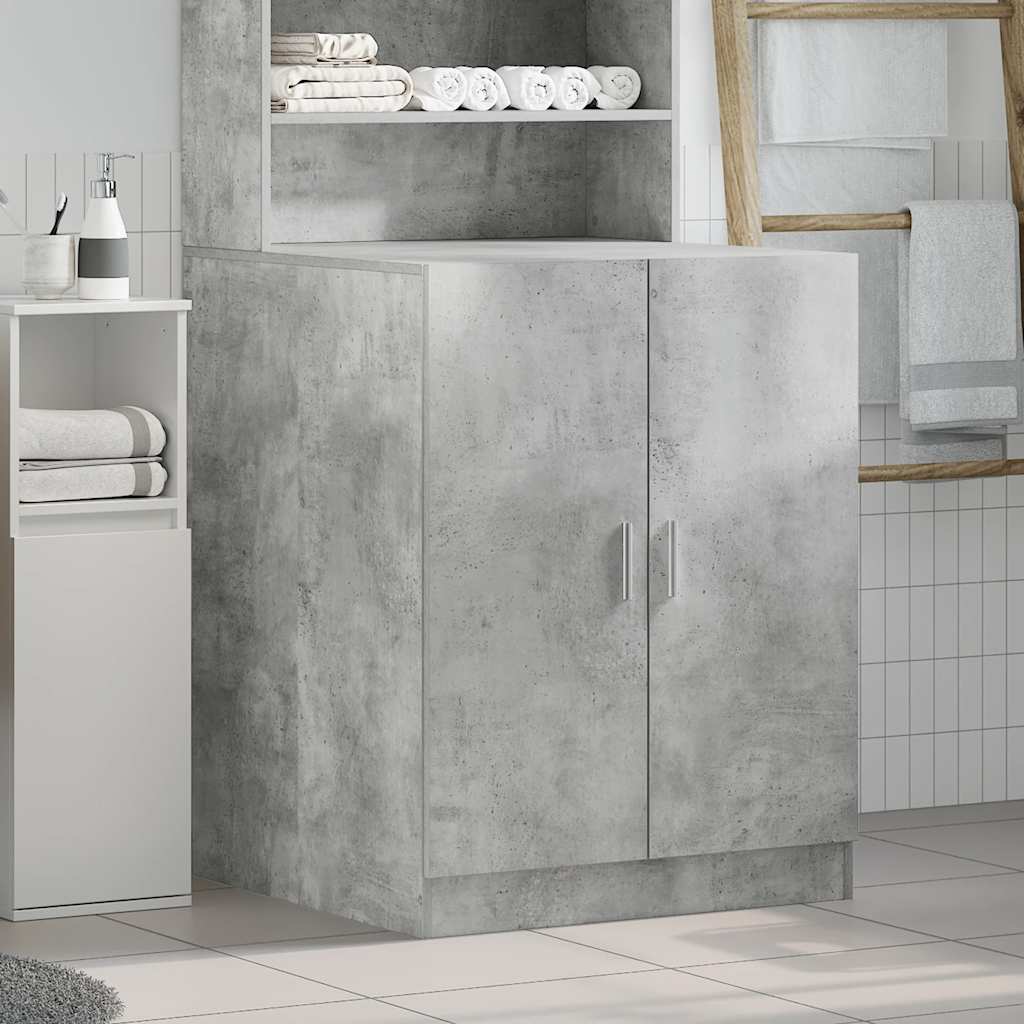 Vaskemaskinskap betonggrå 70,5x71,5x91,5 cm