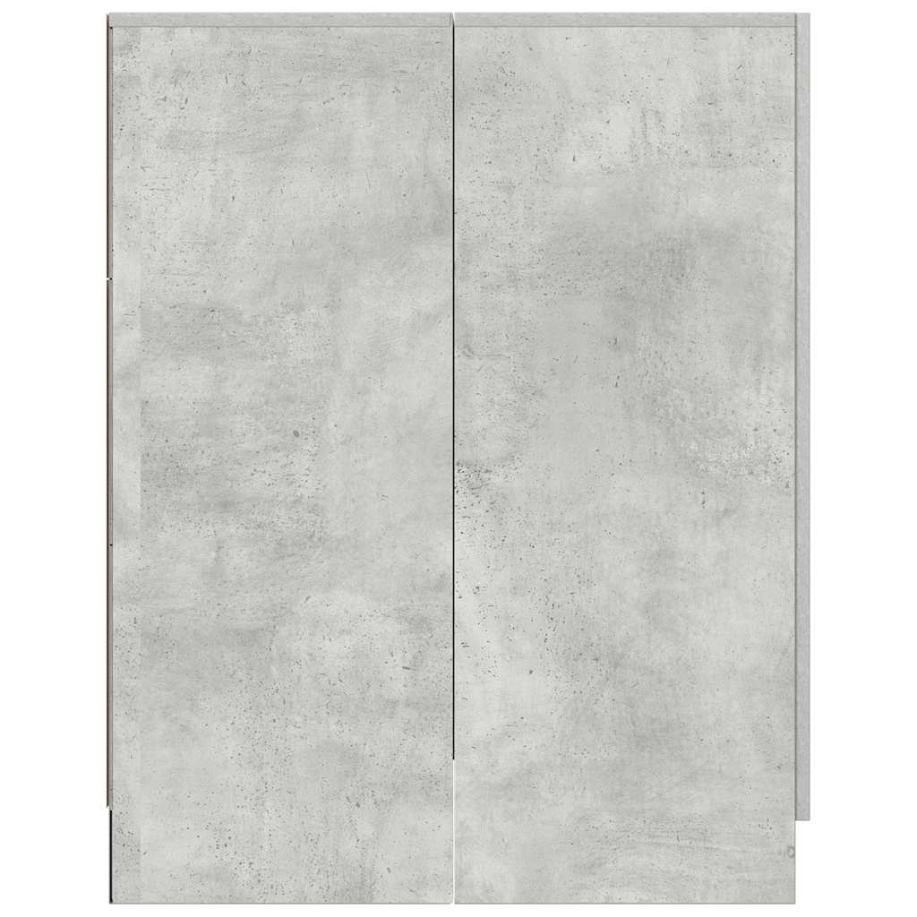 Vaskemaskinskap betonggrå 70,5x71,5x91,5 cm