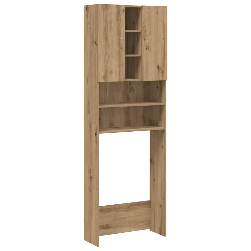 Vaskemaskinskap artisan eik 64x25,5x190 cm vidaXL