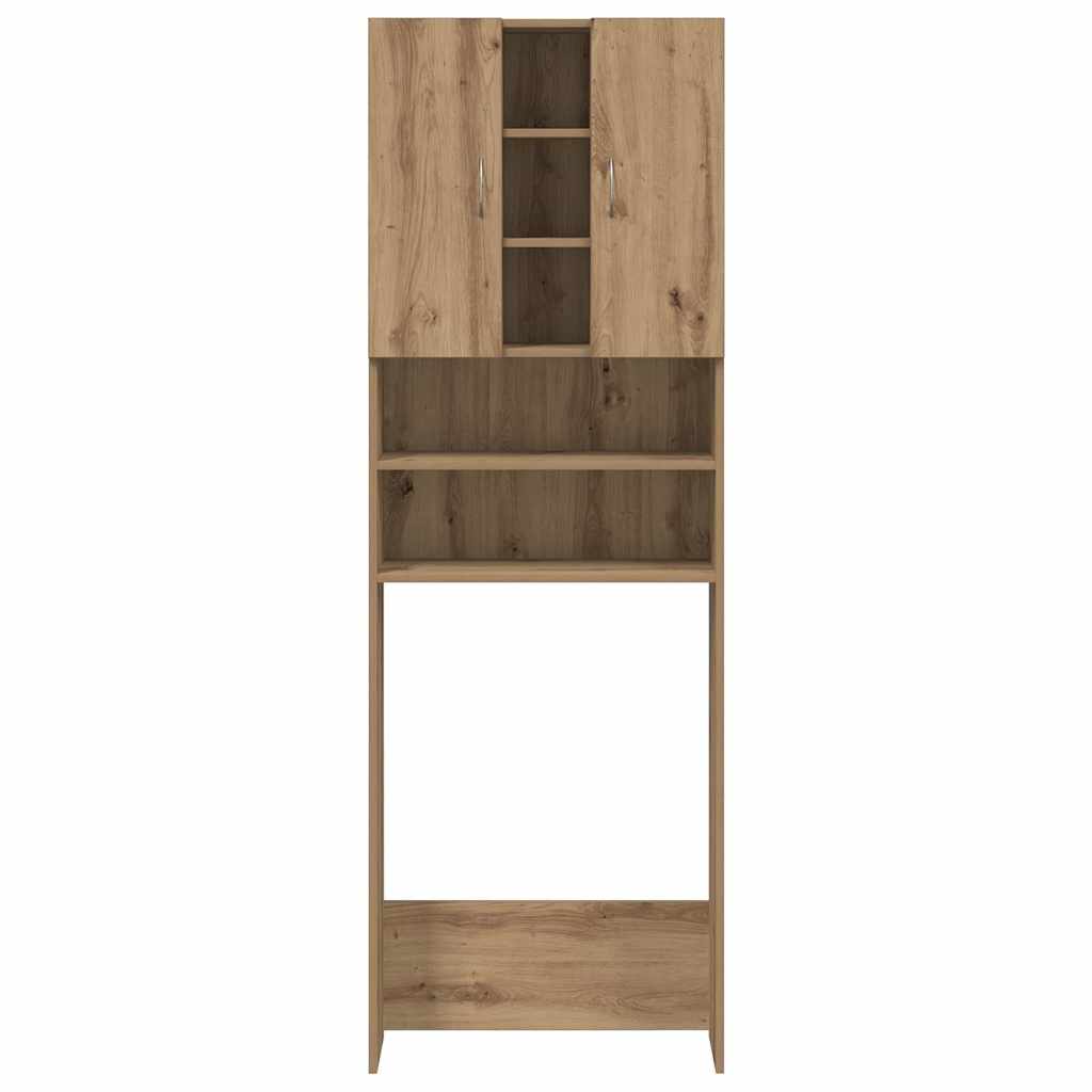 Vaskemaskinskap artisan eik 64x25,5x190 cm vidaXL