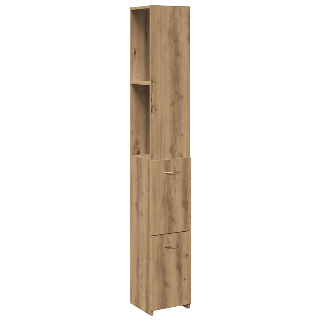 Baderomsskap artisan eik 25x25x170 cm konstruert tre