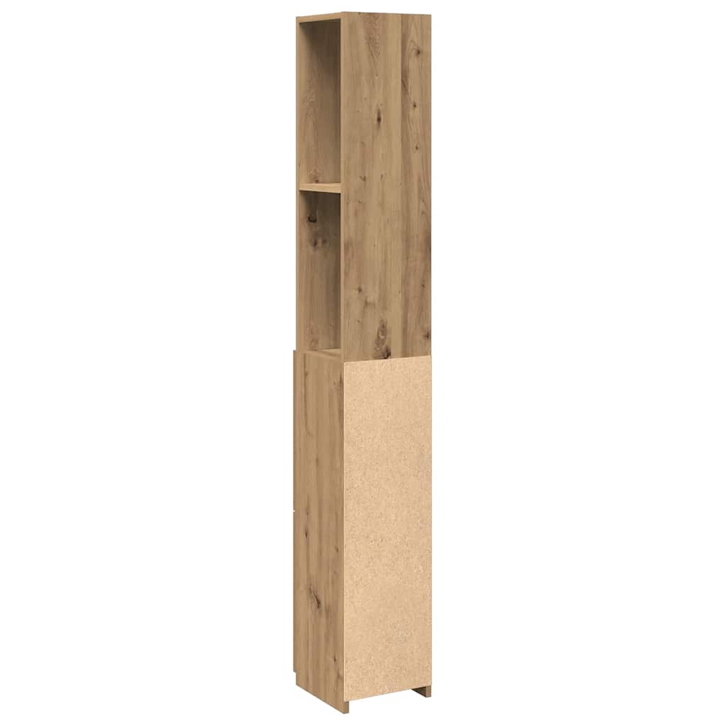Baderomsskap artisan eik 25x25x170 cm konstruert tre
