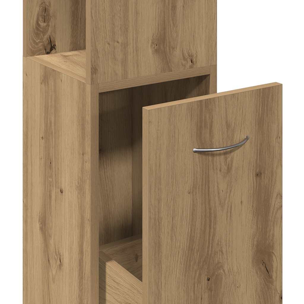 Baderomsskap artisan eik 25x25x170 cm konstruert tre