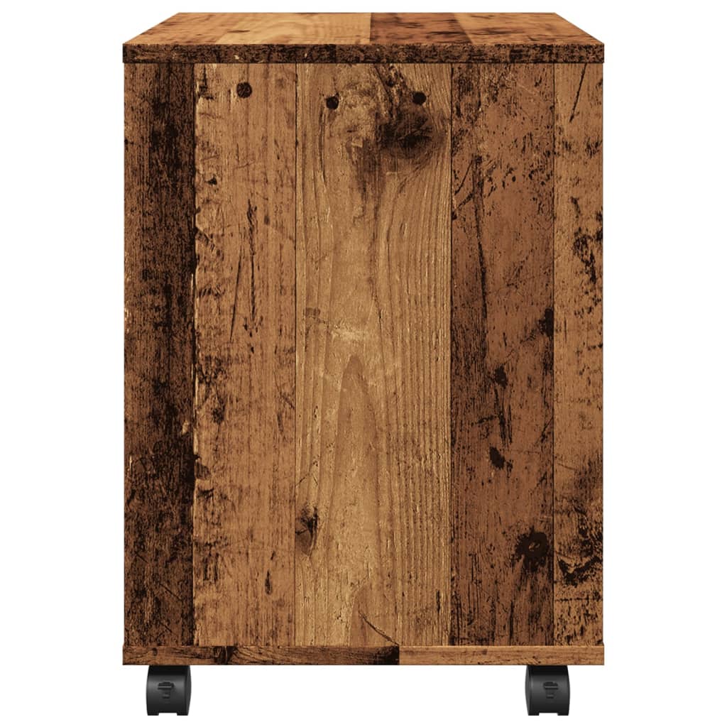 Rulleskap gammelt tre 45x38x54 cm konstruert tre