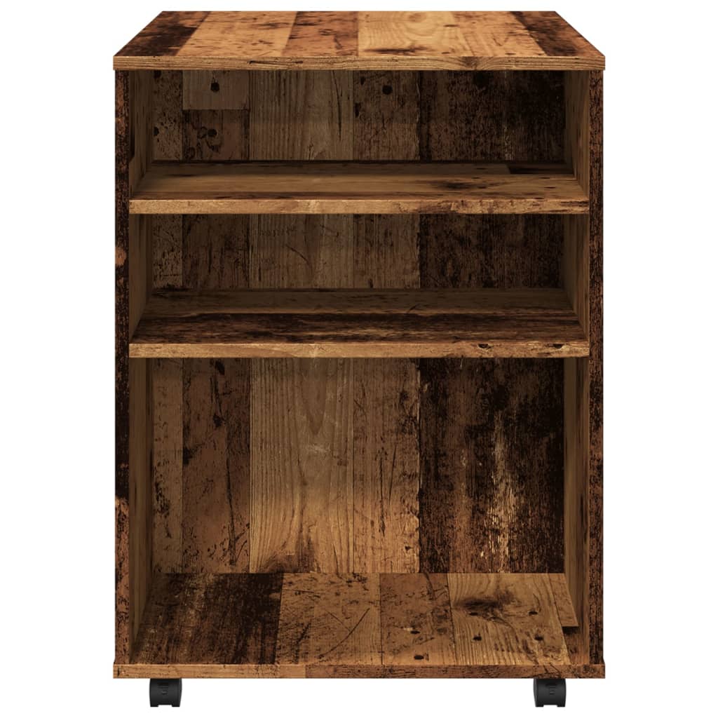 Rulleskap gammelt tre 60x53x72 cm konstruert tre