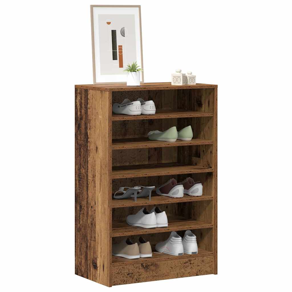 Skoskap gammelt tre 60x35x92 cm konstruert tre