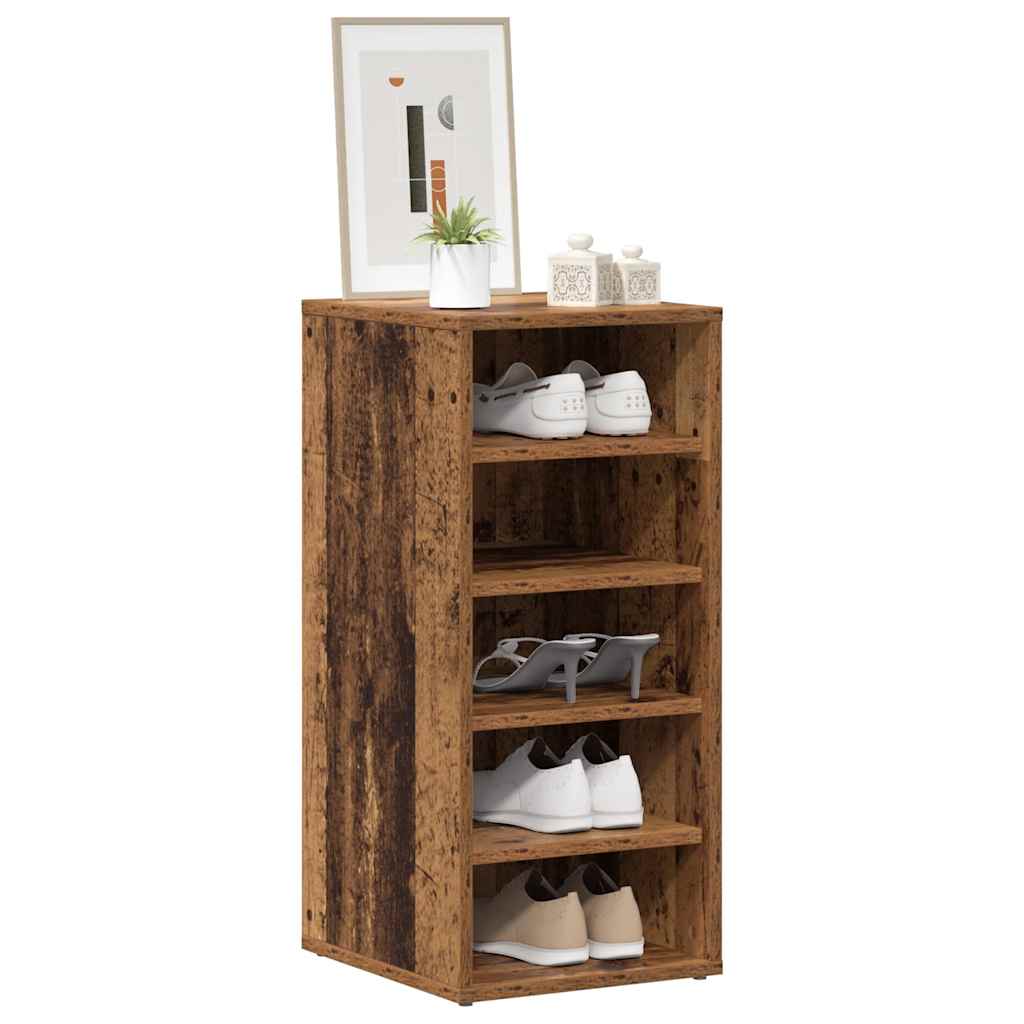 Skoskap gammelt tre 32x35x70 cm konstruert tre