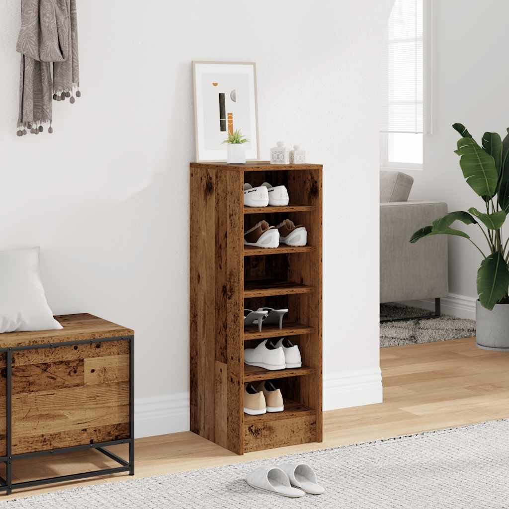 Skoskap gammelt tre 32x35x92 cm konstruert tre