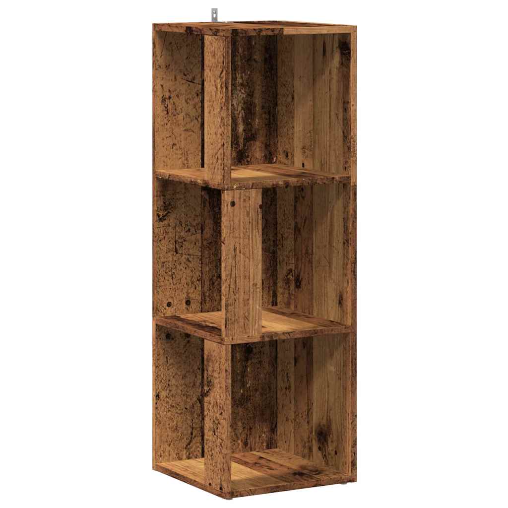 Hjørneskap gammelt tre 33x33x100 cm konstruert tre