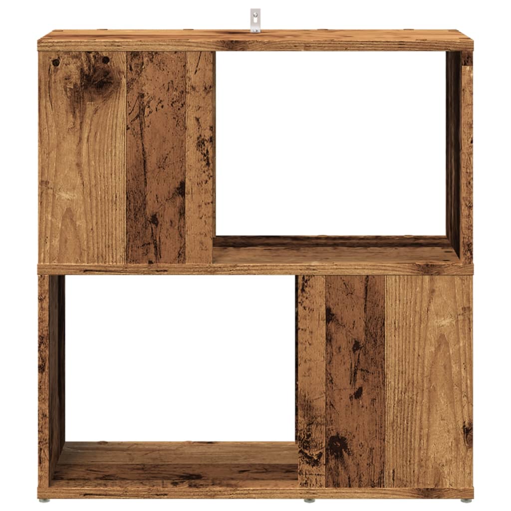 Bokhylle gammelt tre 60x24x63 cm konstruert tre