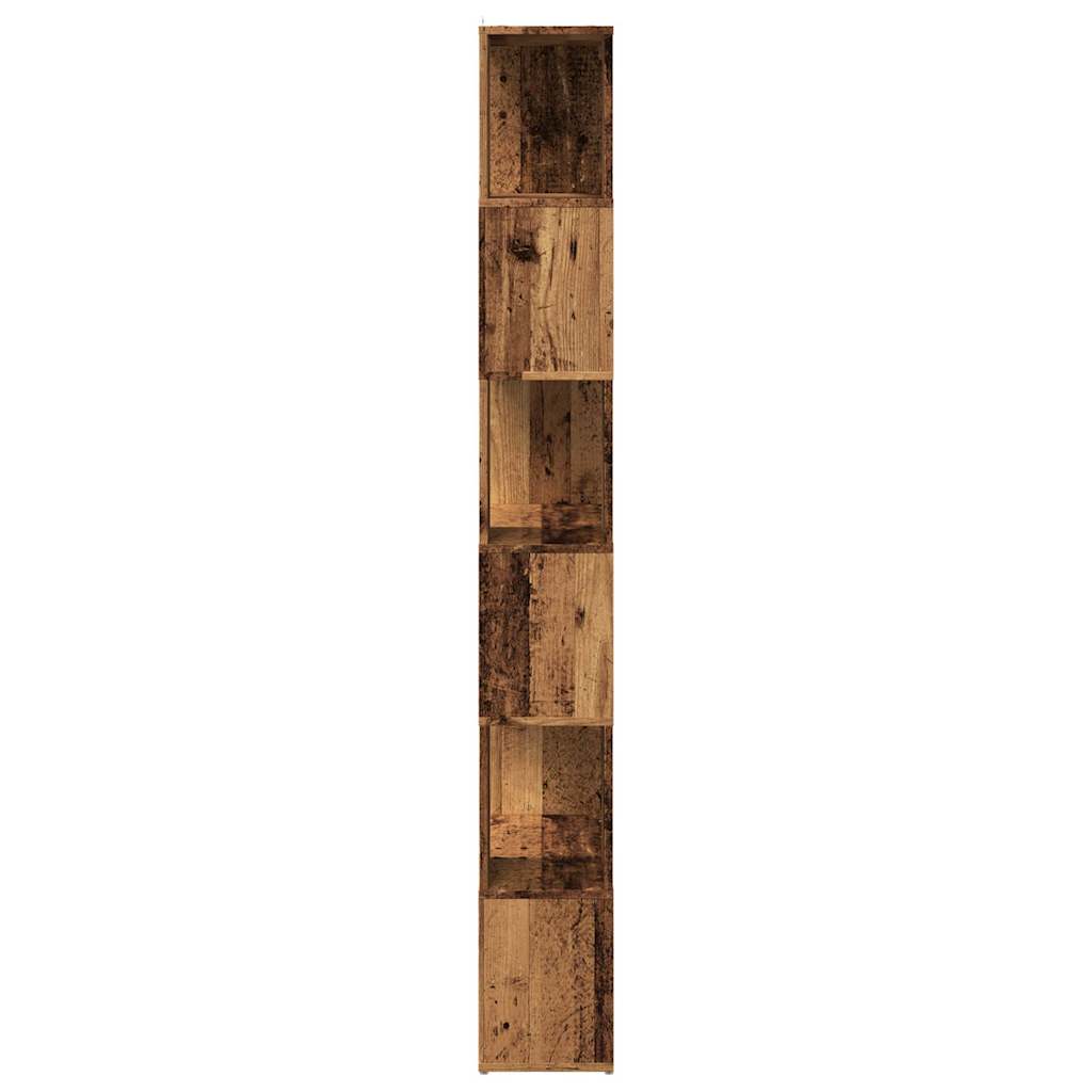 Bokhylle/romdeler gammelt tre 60x24x186 cm