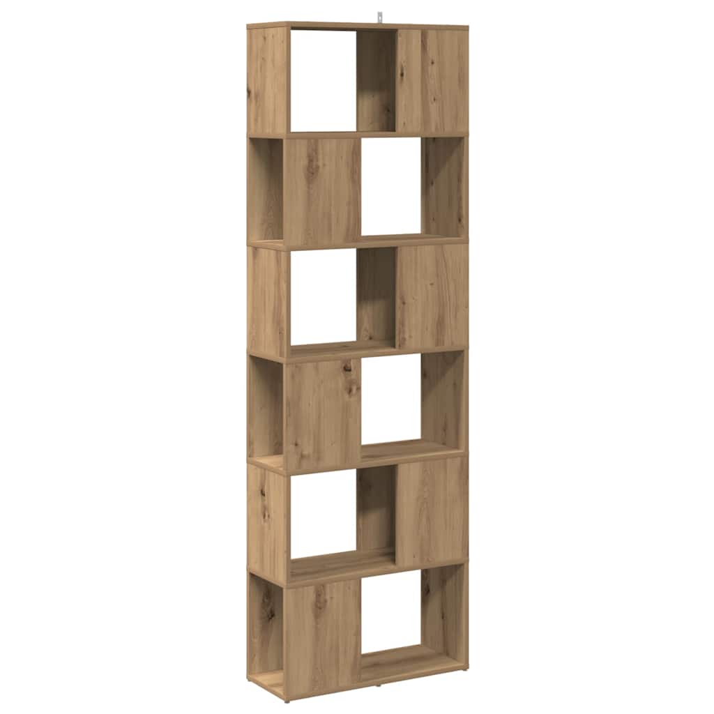 Bokhylle/romdeler artisan eik 60x24x186 cm