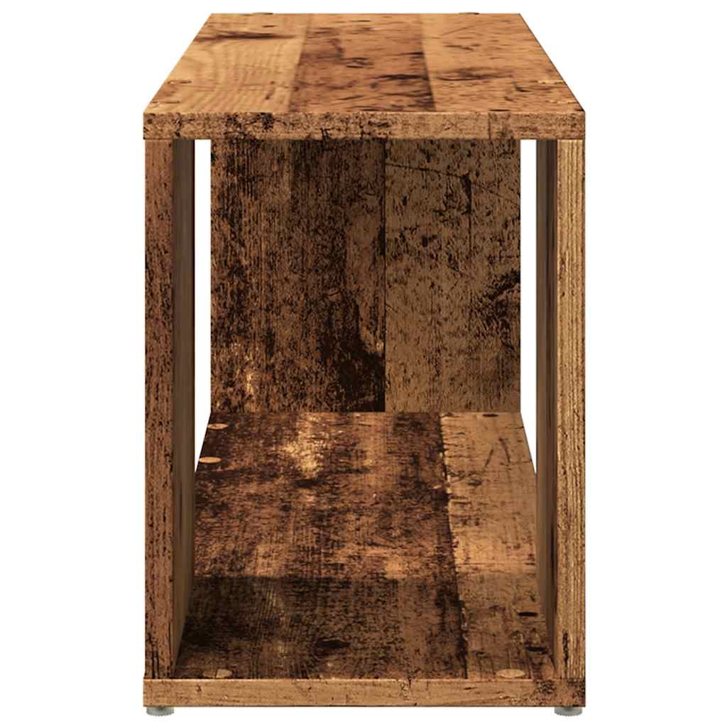 TV-benk gammelt tre 80x24x32cm konstruert tre