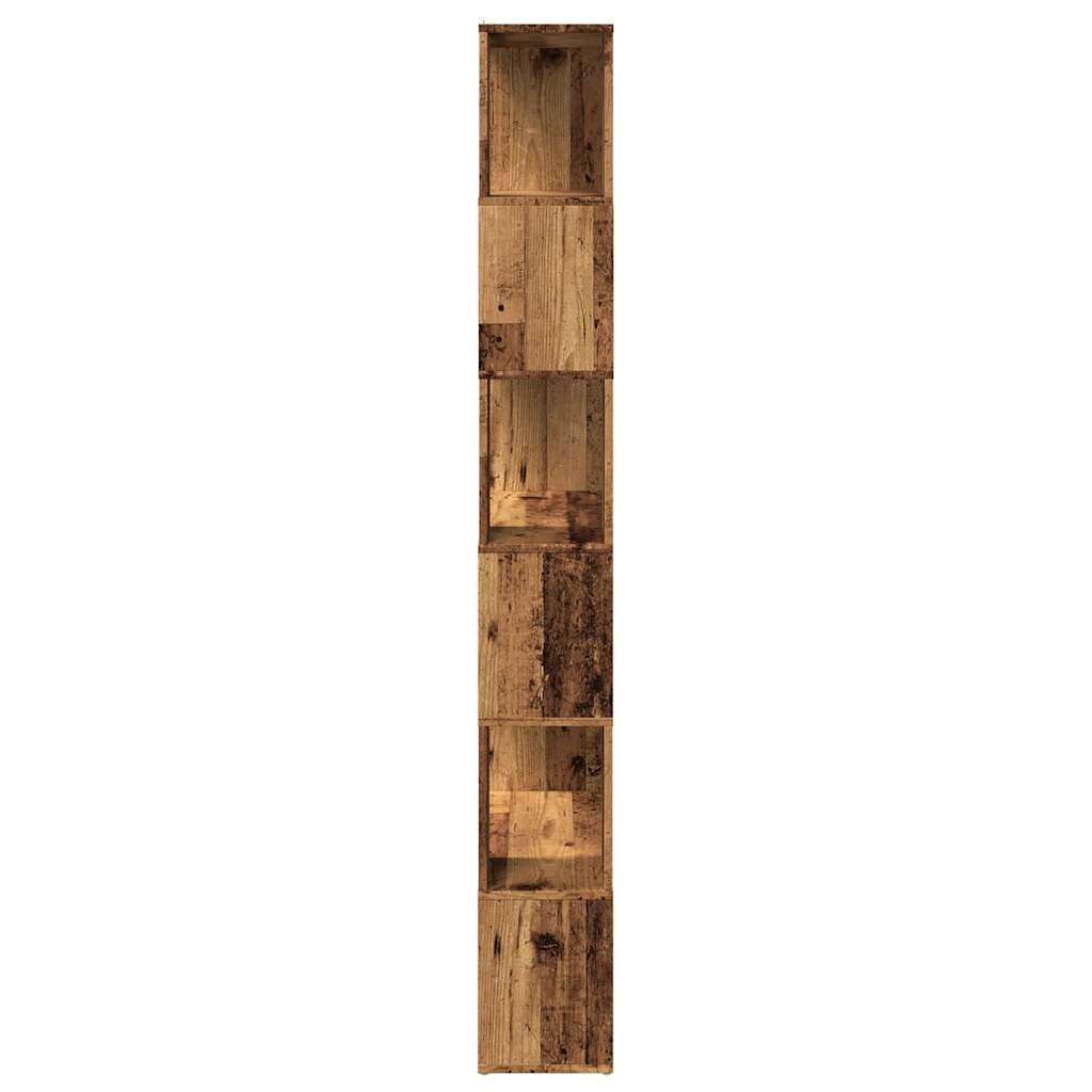Bokhylle/romdeler gammelt tre 80x24x186 cm