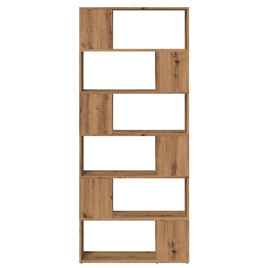 Bokhylle/romdeler artisan eik 80x24x186 cm