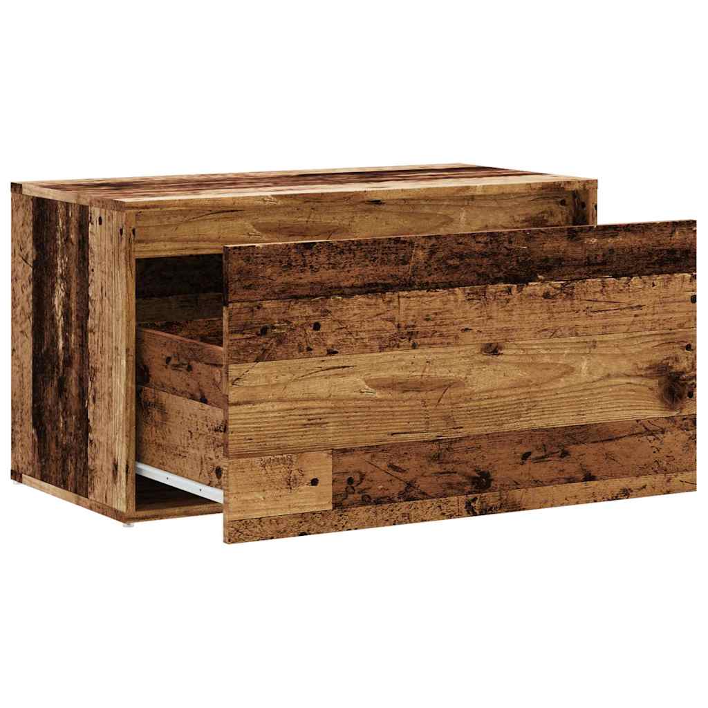 Gangbenk 80x40x45 cm gammelt tre konstruert tre