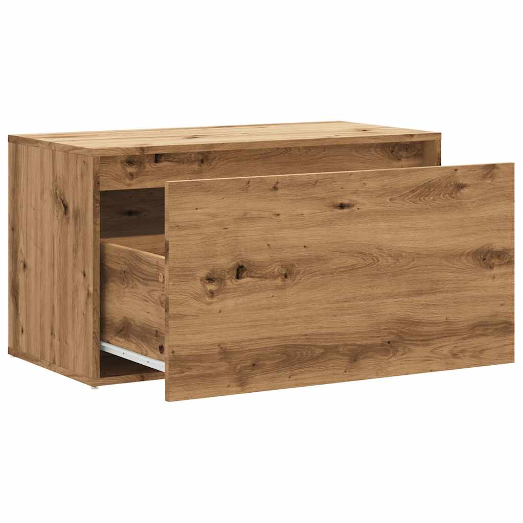 Gangbenk 80x40x45 cm artisan eik konstruert tre