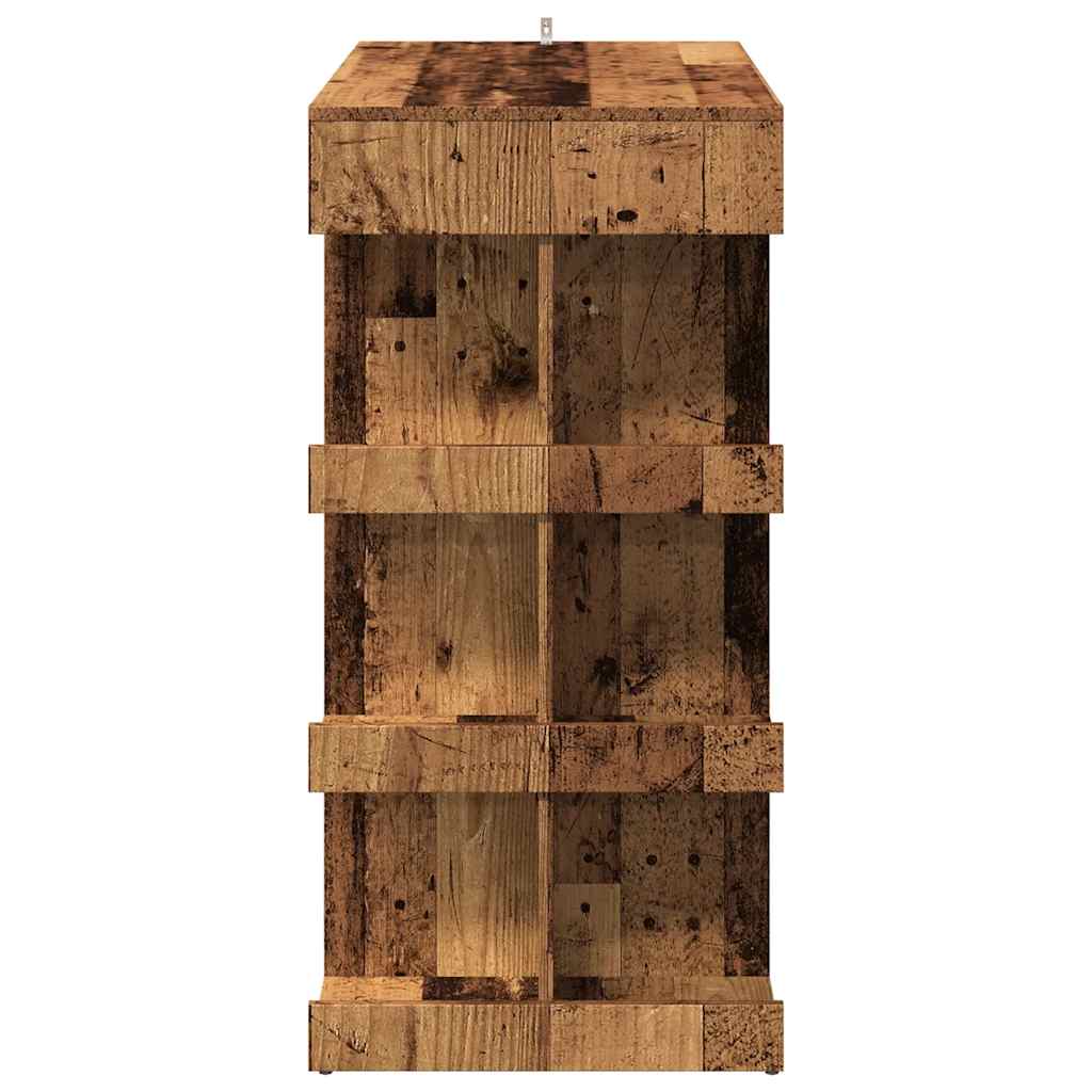 Barbord med oppbevaring gammelt tre 100x48x101,5 cm