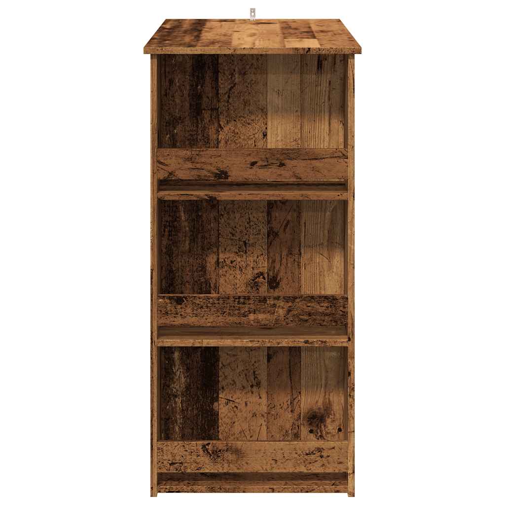 Barbord med oppbevaring gammelt tre 102x50x103,5 cm