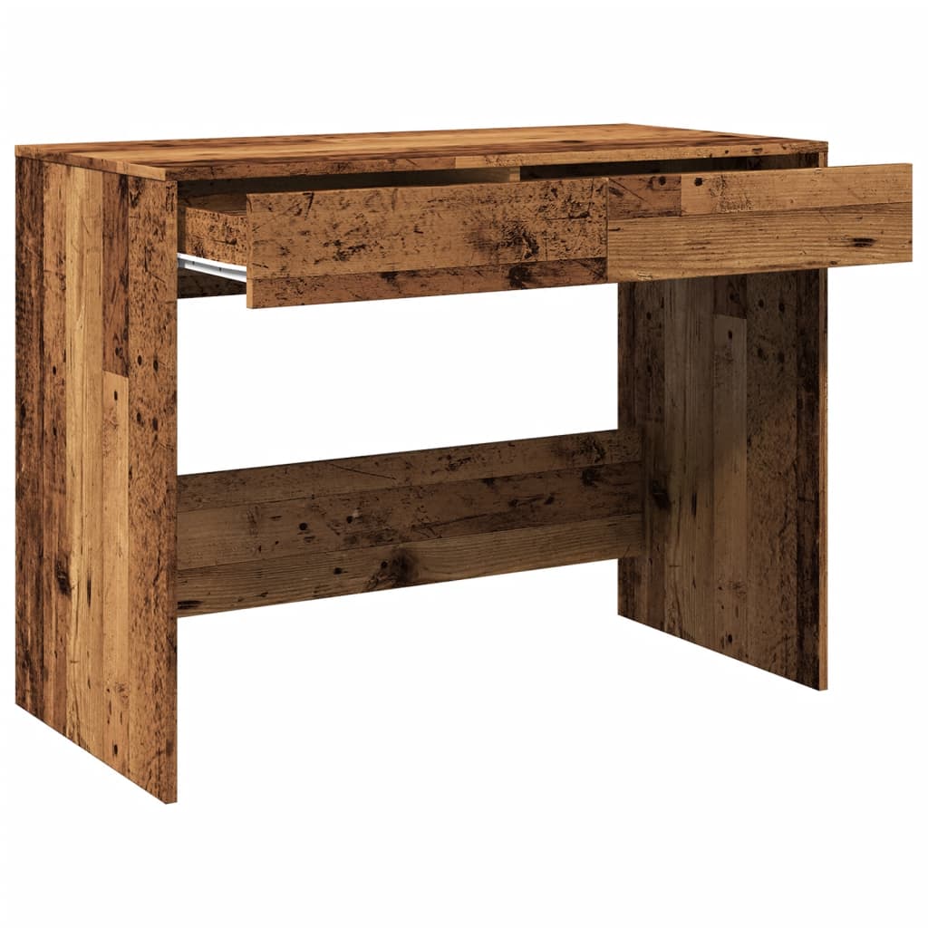 Skrivebord gammelt tre 101x50x76,5 cm konstruert tre