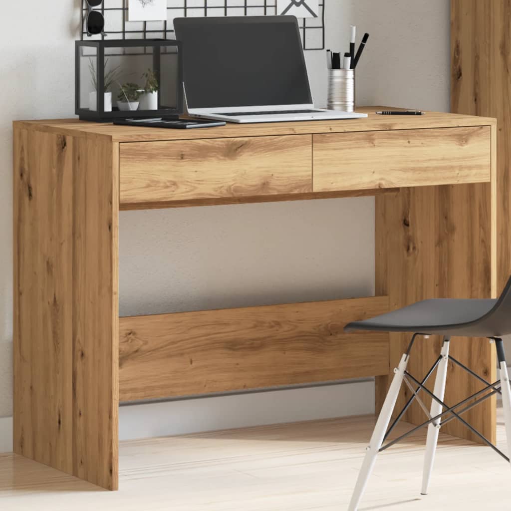 Skrivebord artisan eik 101x50x76,5 cm konstruert tre