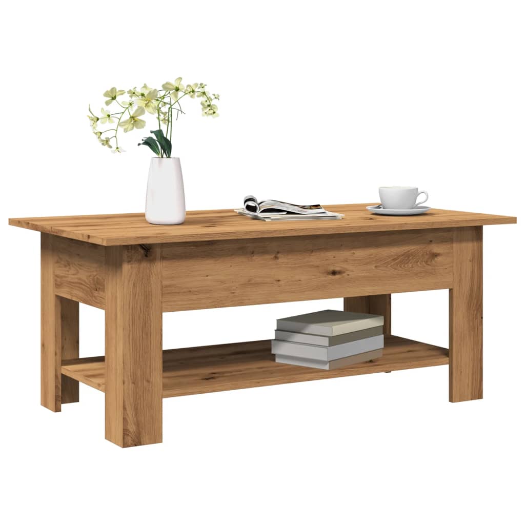Salongbord artisan eik 102x55x42 cm konstruert tre