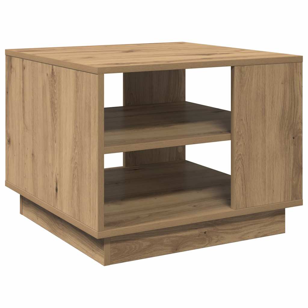 Salongbord artisan eik 55x55x42 cm konstruert tre