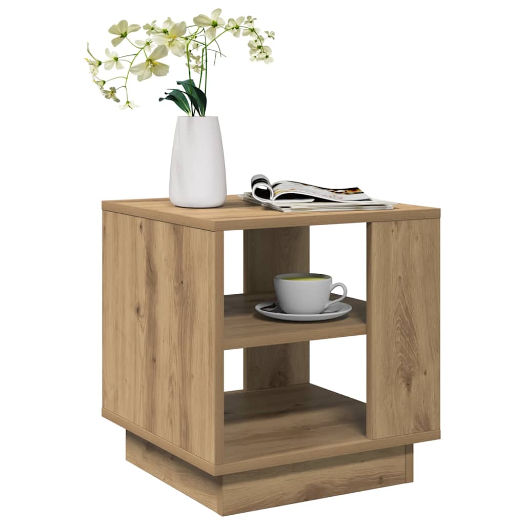 Salongbord artisan eik 40x40x43 cm konstruert tre