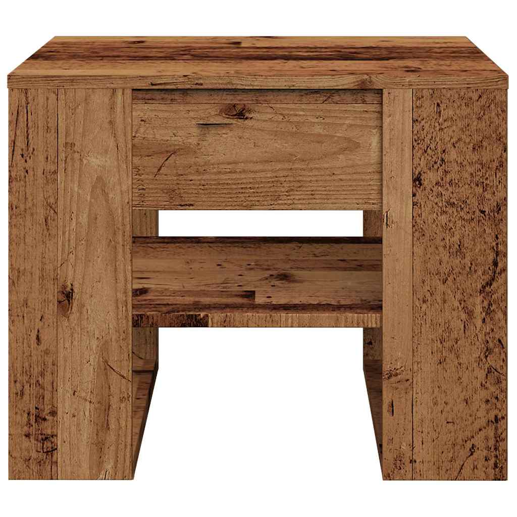 Salongbord gammelt tre 55,5x55x45 cm konstruert tre