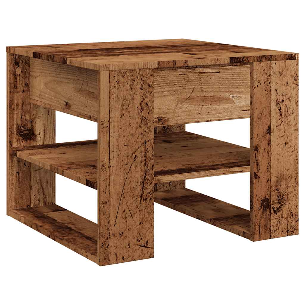 Salongbord gammelt tre 55,5x55x45 cm konstruert tre