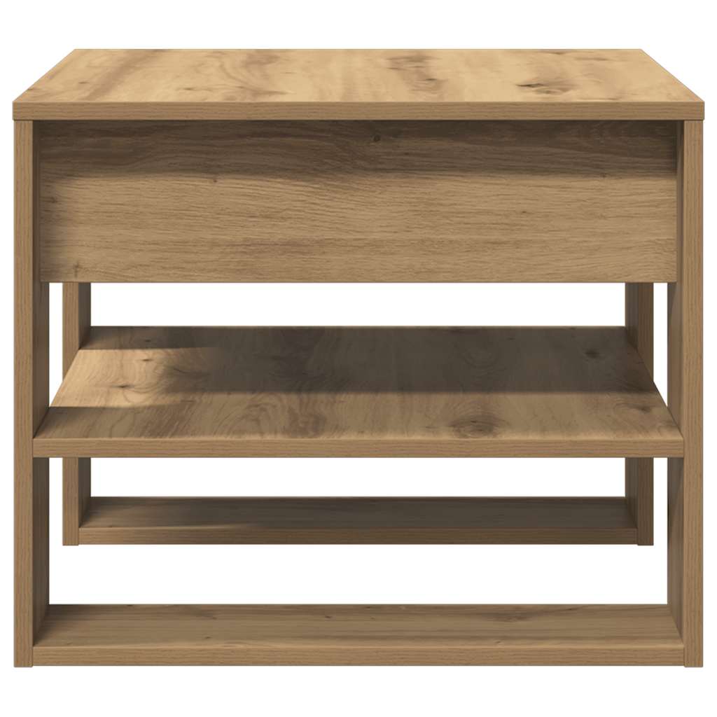 Salongbord artisan eik 55,5x55x45 cm konstruert tre