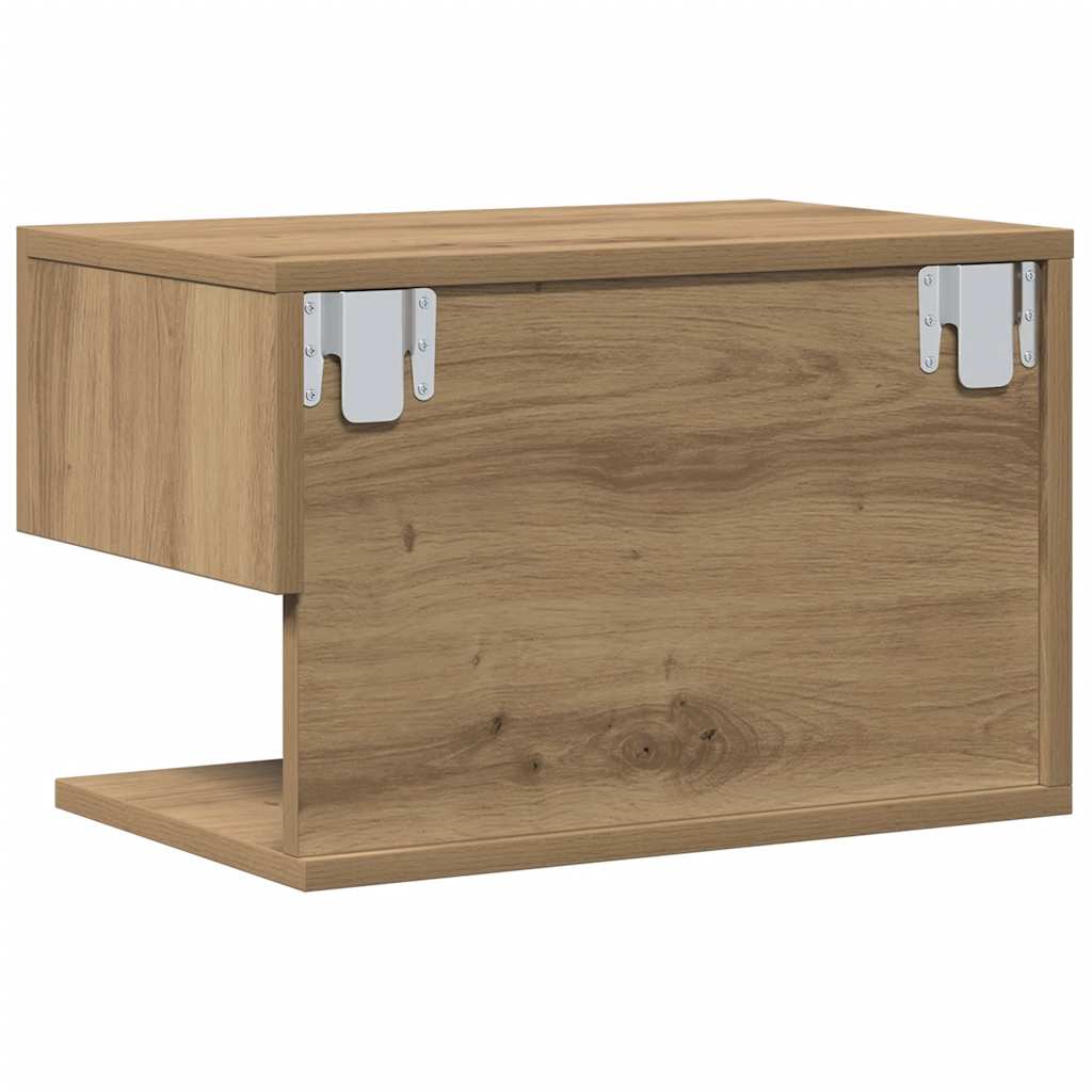 Veggmonterte nattbord 2 stk artisan eik