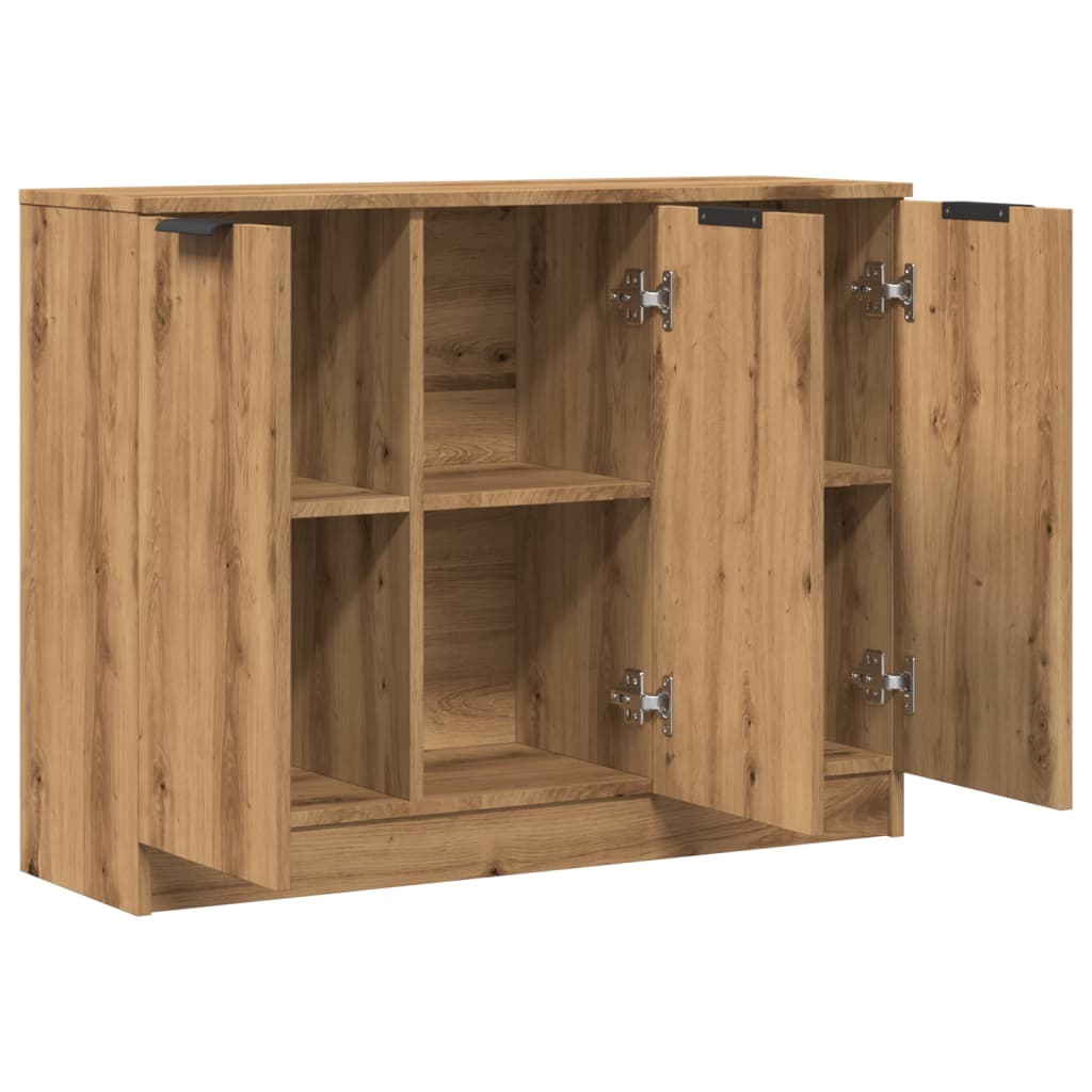 Skjenk artisan eik 90,5x30x70 cm konstruert tre