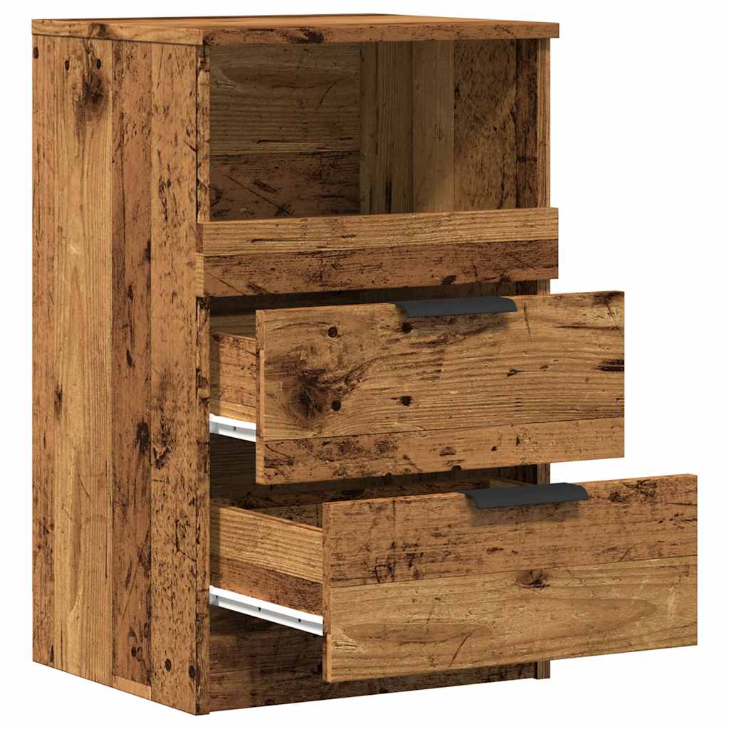 Nattbord gammelt tre 40x36x65 cm konstruert tre