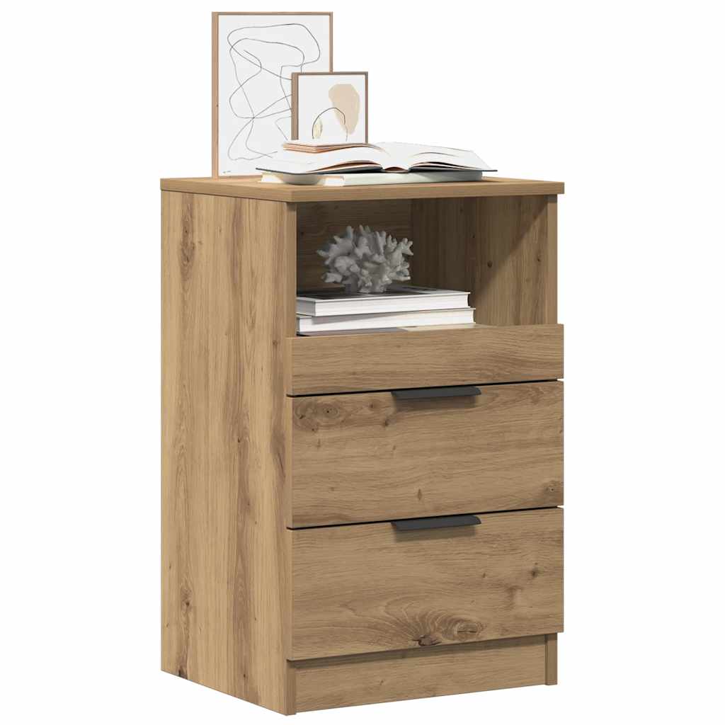 Nattbord 2 stk artisan eik 40x36x65 cm konstruert tre