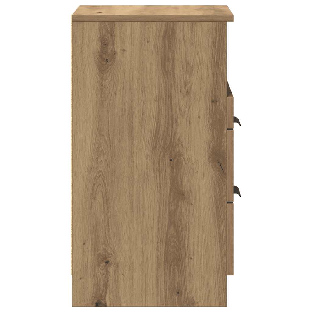Nattbord 2 stk artisan eik 40x36x65 cm konstruert tre