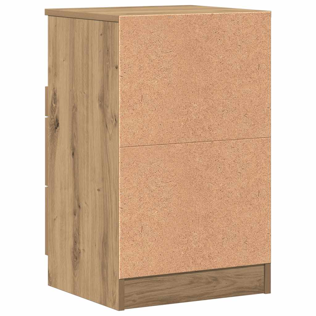 Nattbord 2 stk artisan eik 40x36x65 cm konstruert tre
