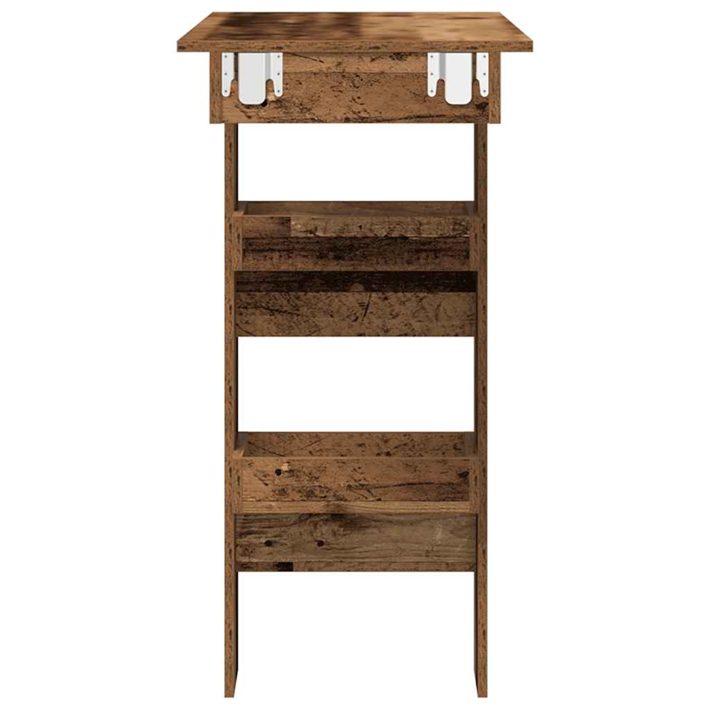 Veggmontert barbord gammelt tre 102x45x103,5 cm konstruert tre
