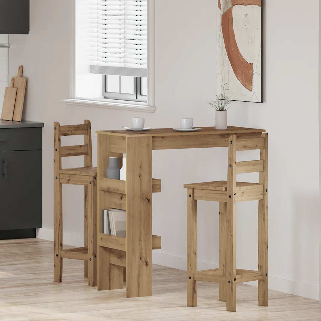 Veggmontert barbord artisan eik 102x45x103,5 cm konstruert tre