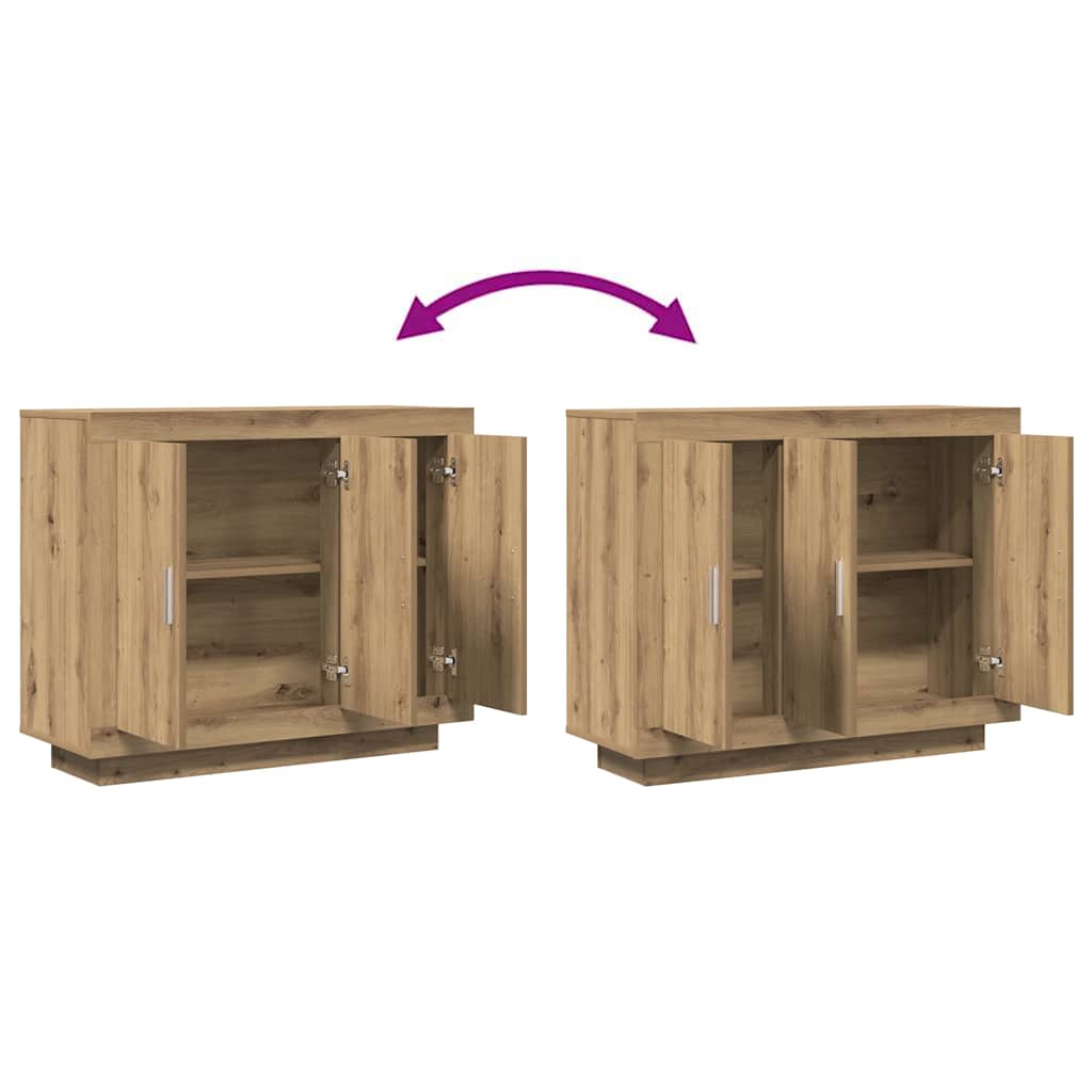 Skjenk artisan eik 92x35x75 cm konstruert tre