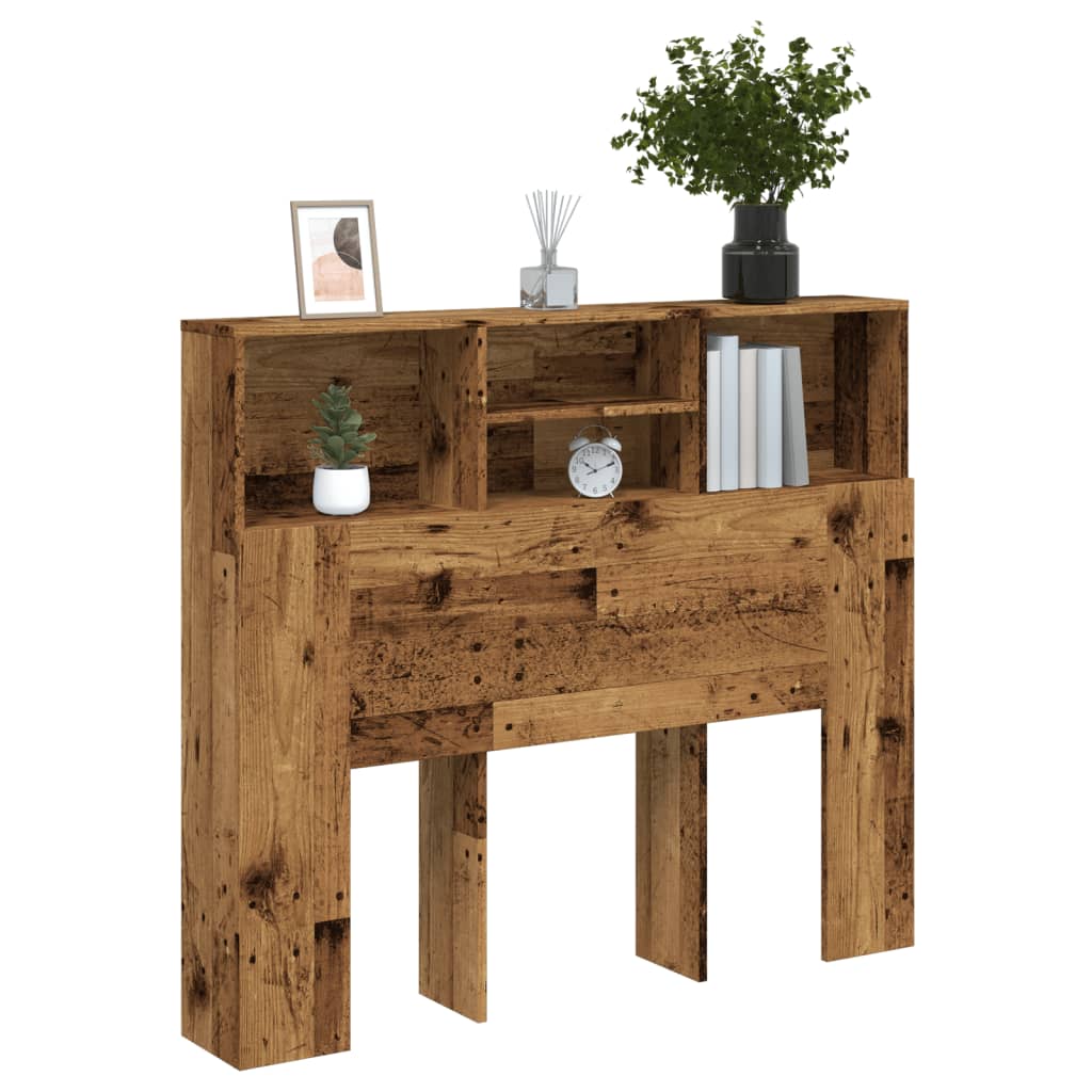 Hodegavl med hylle gammelt tre 120x19x103,5 cm konstruert tre