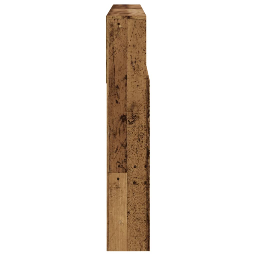 Hodegavl med hylle gammelt tre 160x19x103,5 cm konstruert tre