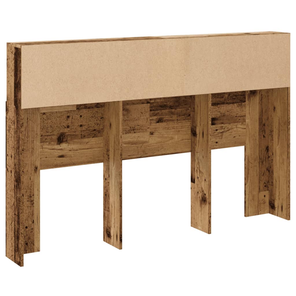 Hodegavl med hylle gammelt tre 160x19x103,5 cm konstruert tre
