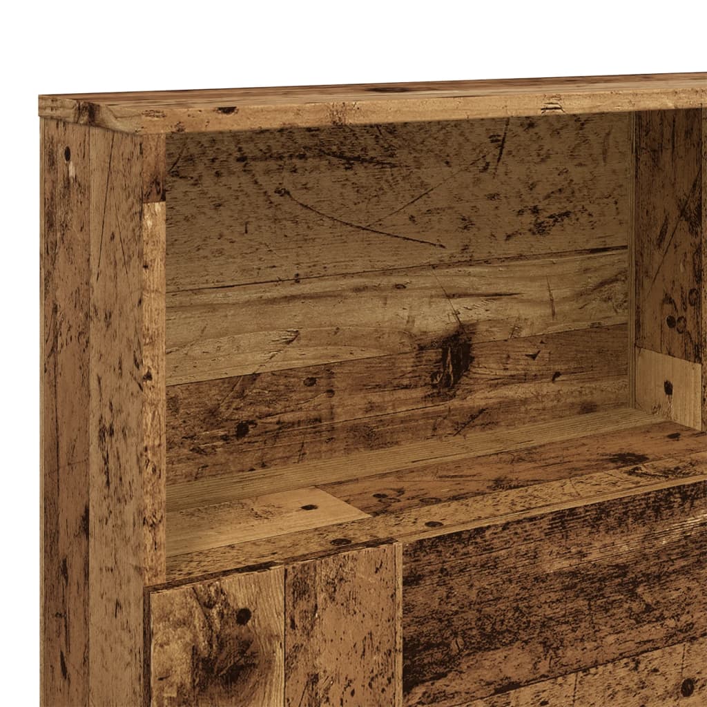 Hodegavl med hylle gammelt tre 160x19x103,5 cm konstruert tre
