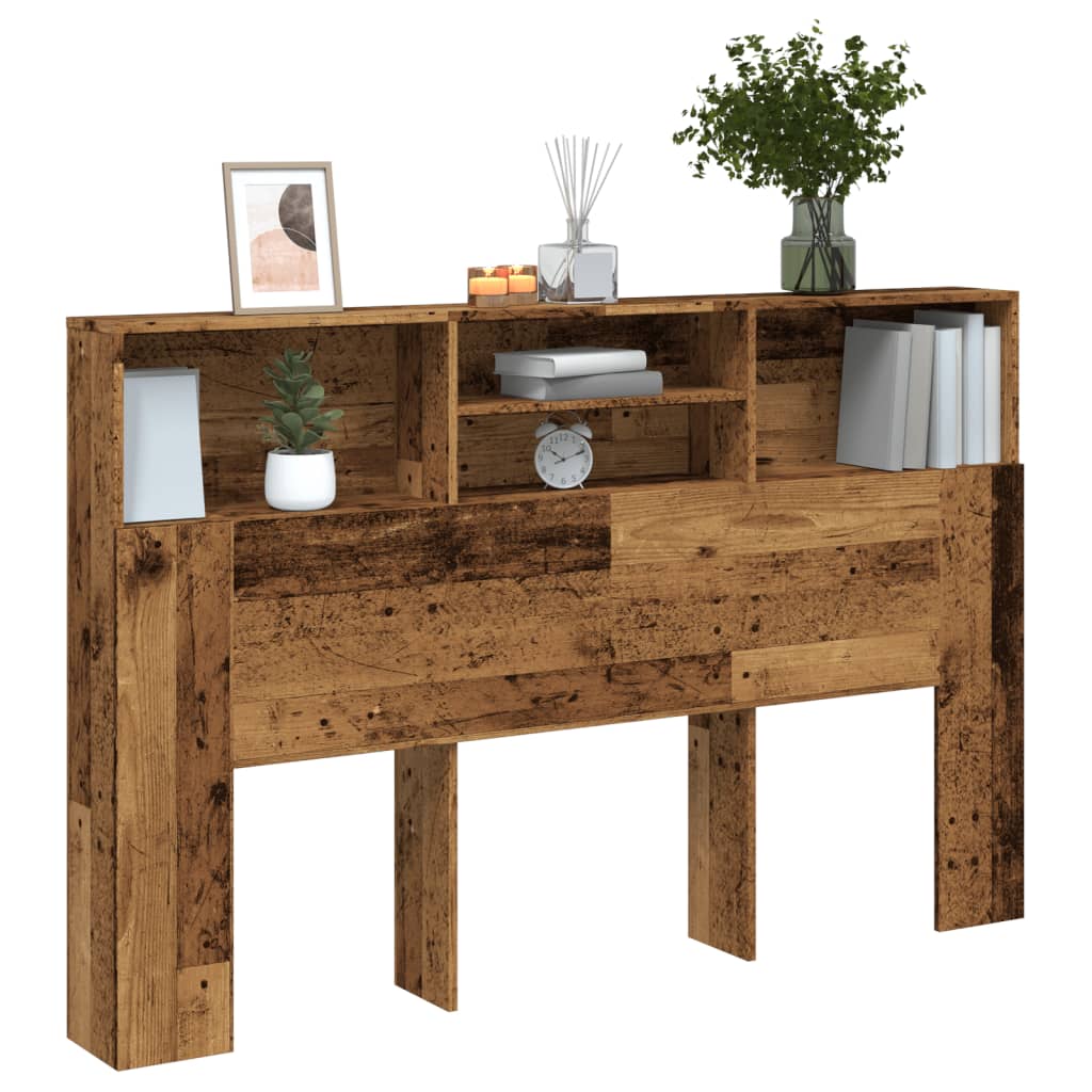 Hodegavl med hylle gammelt tre 160x19x103,5 cm konstruert tre