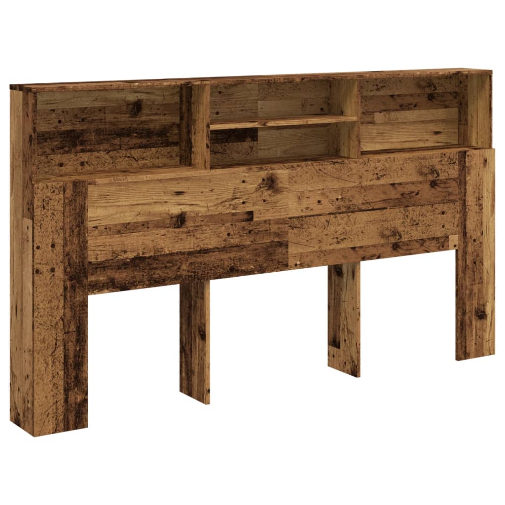 Hodegavl med hylle gammelt tre 180x19x103,5 cm konstruert tre