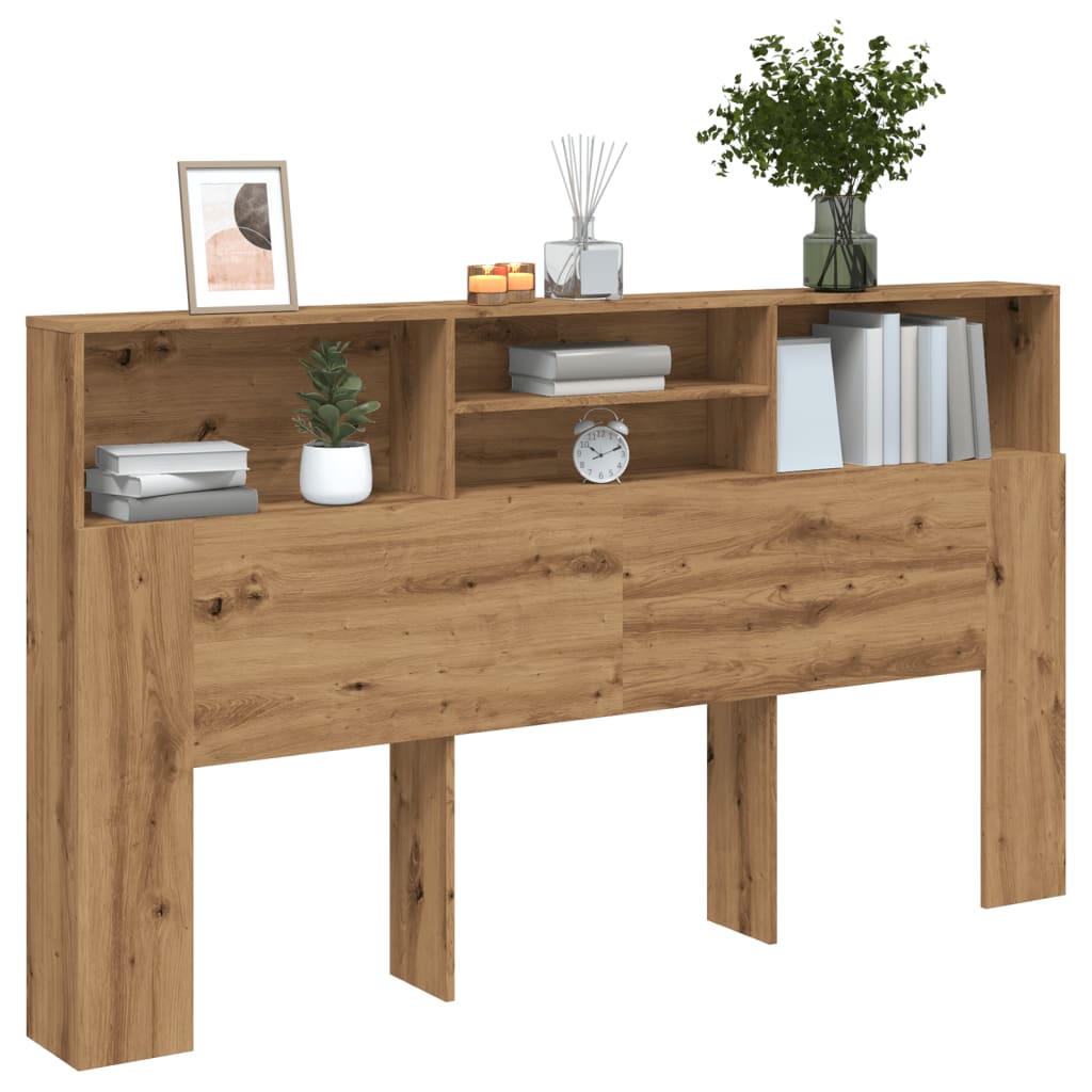 Sengegavlskap håndverkseik 180x19x103,5 cm konstruert tre