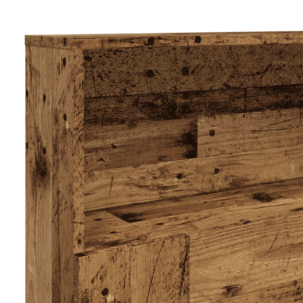 Hodegavl med hyller gammelt tre 200x19x103,5 cm konstruert tre